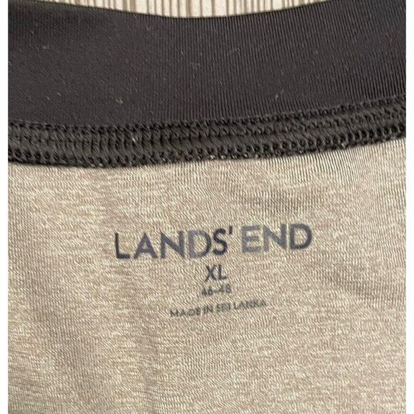 Lands’ End Mens Gray And Black Short Sleeve Performance Tshirt Size XL - Picture 2 of 5